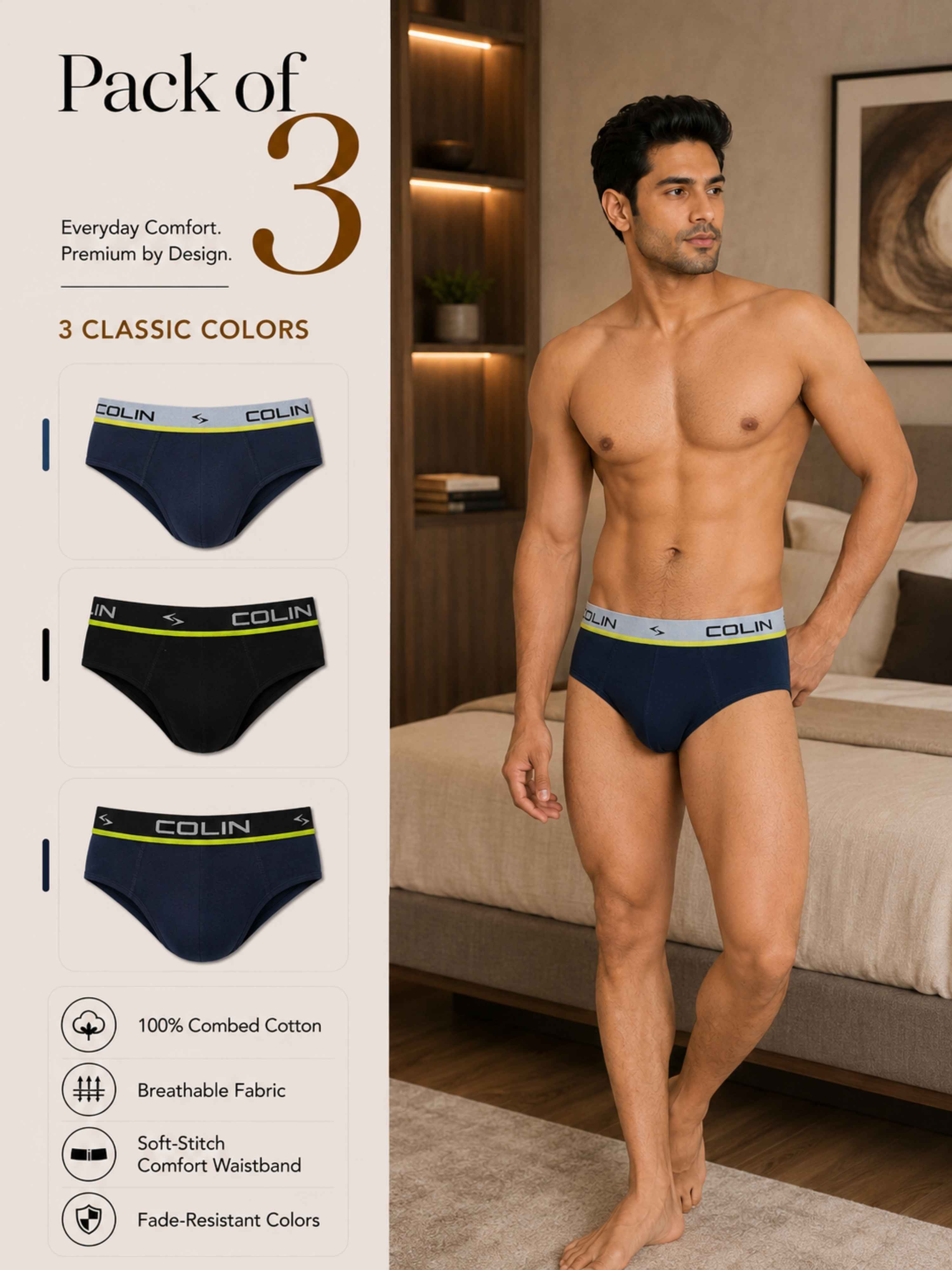 Colin Bikini Brief 3 Pcs Pack