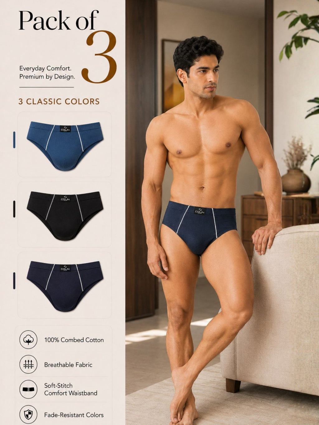Colin Classic Brief 3 Pcs Pack