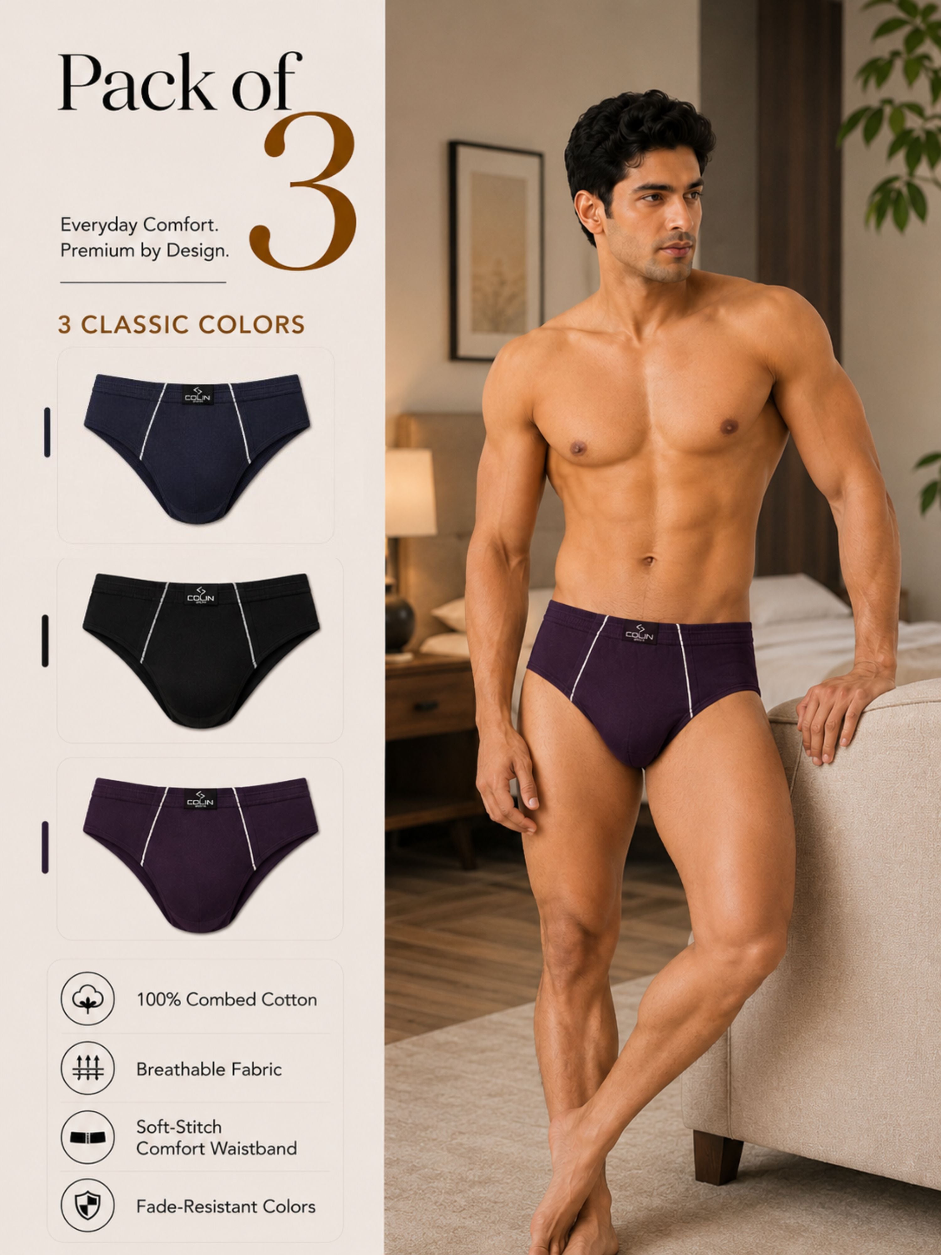 Colin Classic Brief 3 Pcs Pack