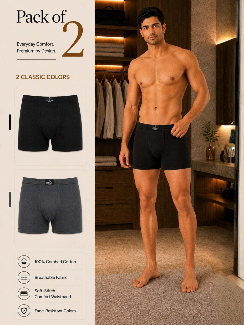 Colin Classic Trunk 2 Pcs Pack