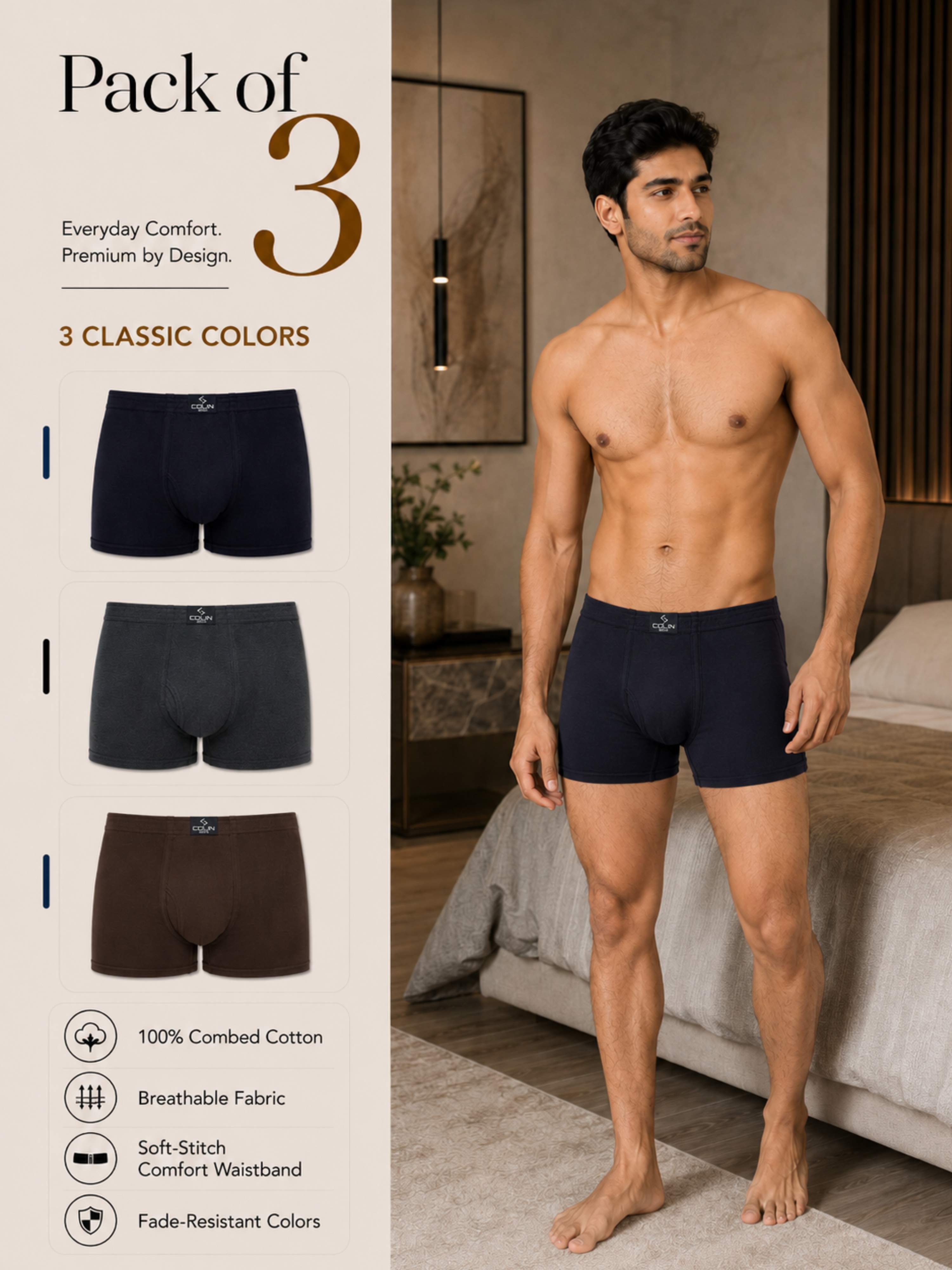 Colin Classic Trunk 3 Pcs Pack