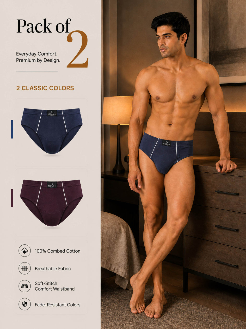 Colin Classic Brief 2 Pcs Pack