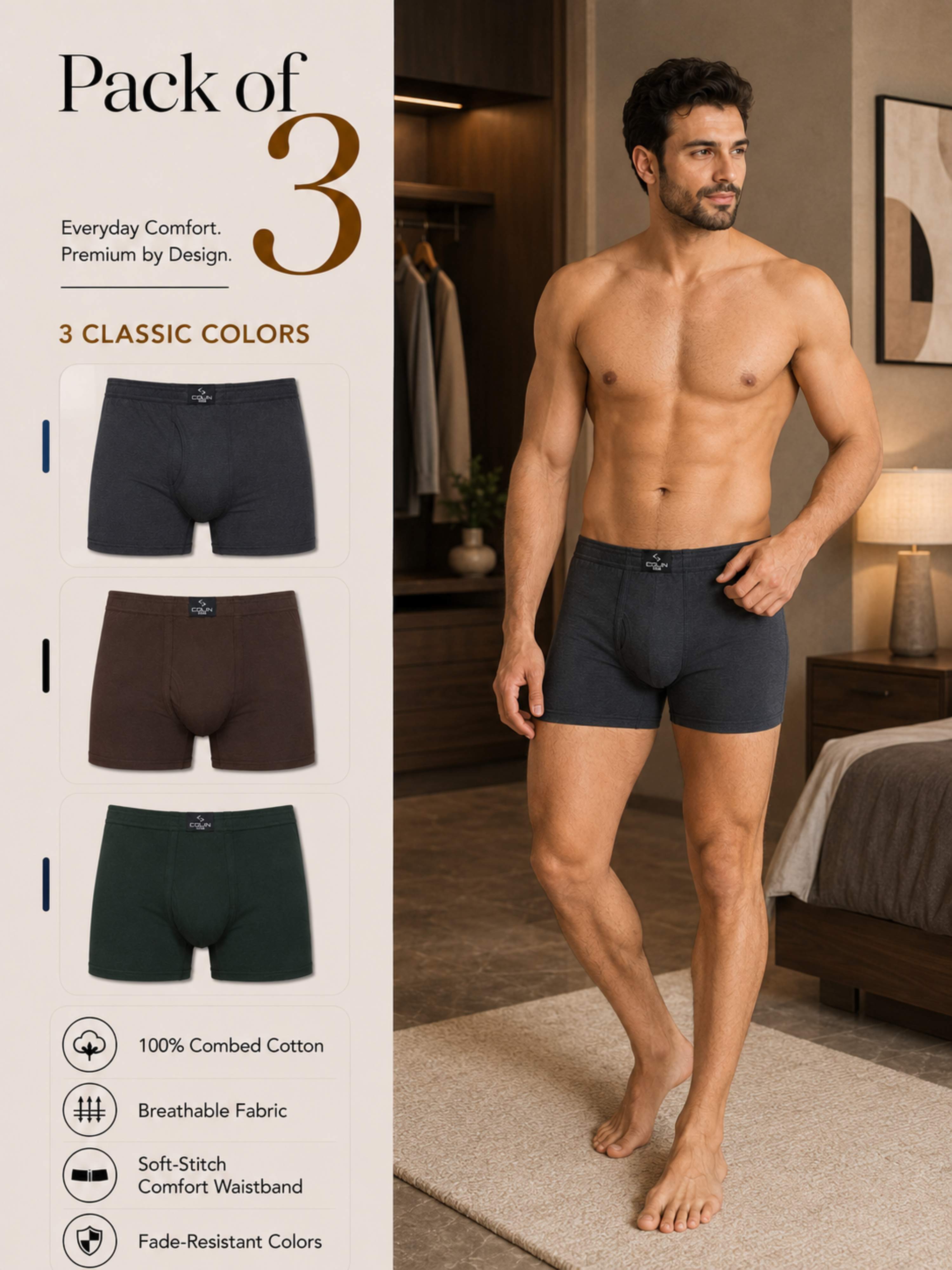 Colin Classic Trunk 3 Pcs Pack
