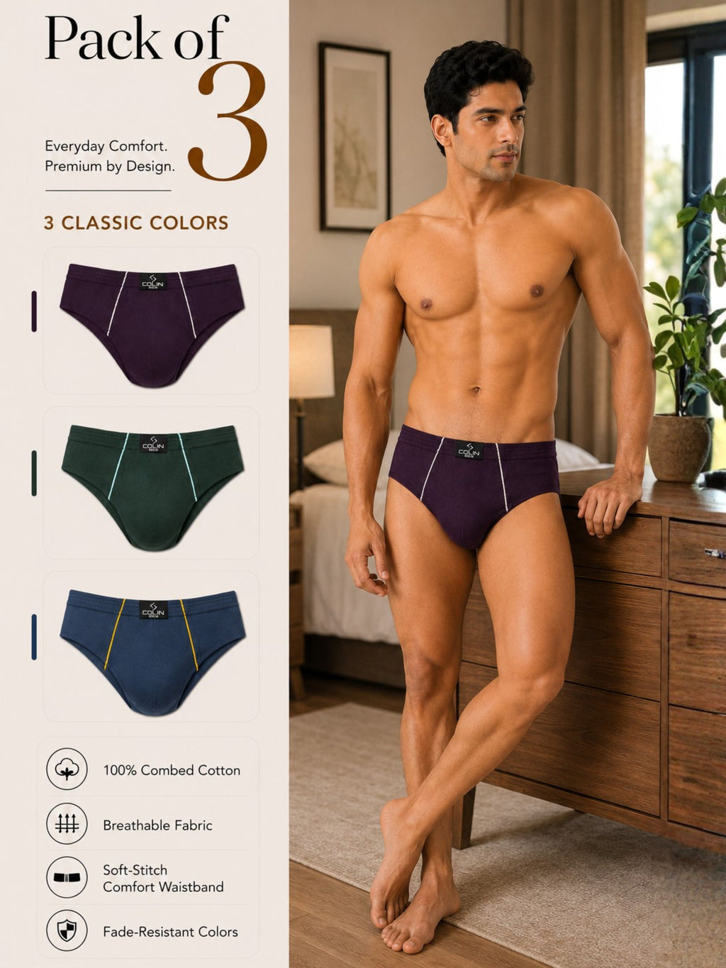 Colin Classic Brief 3 Pcs Pack