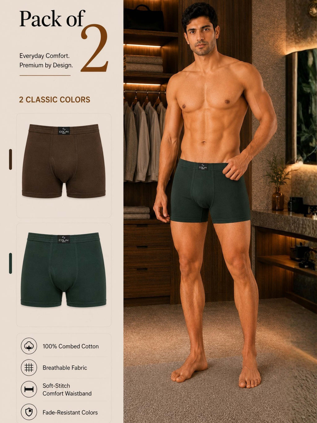 Colin Classic Trunk 2 Pcs Pack