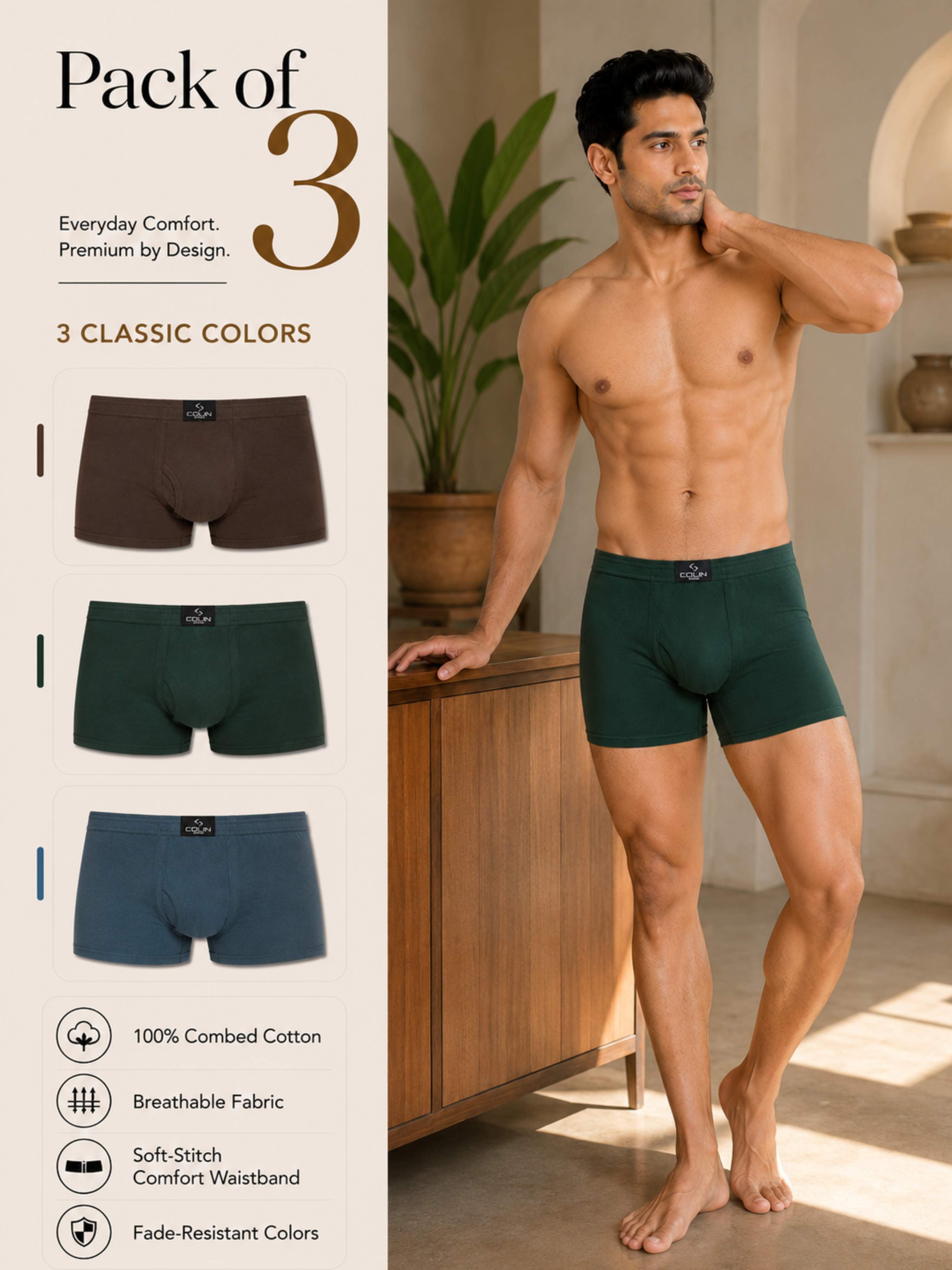 Colin Classic Trunk 3 Pcs Pack