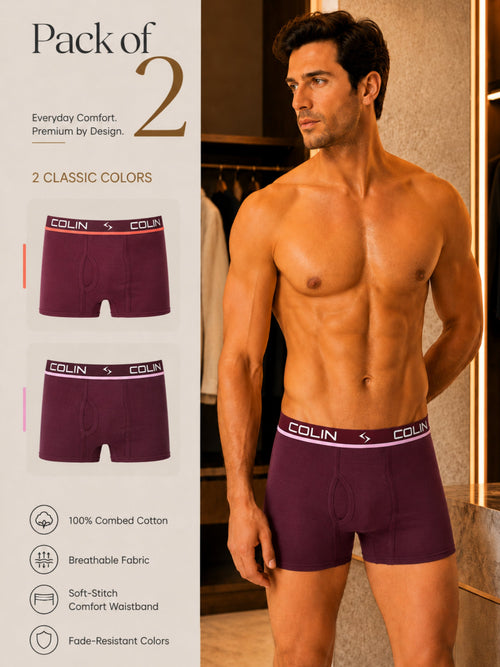 Colin Active Boxer 2 Pcs Pack - Pack of 2 Classic Colors Infographic