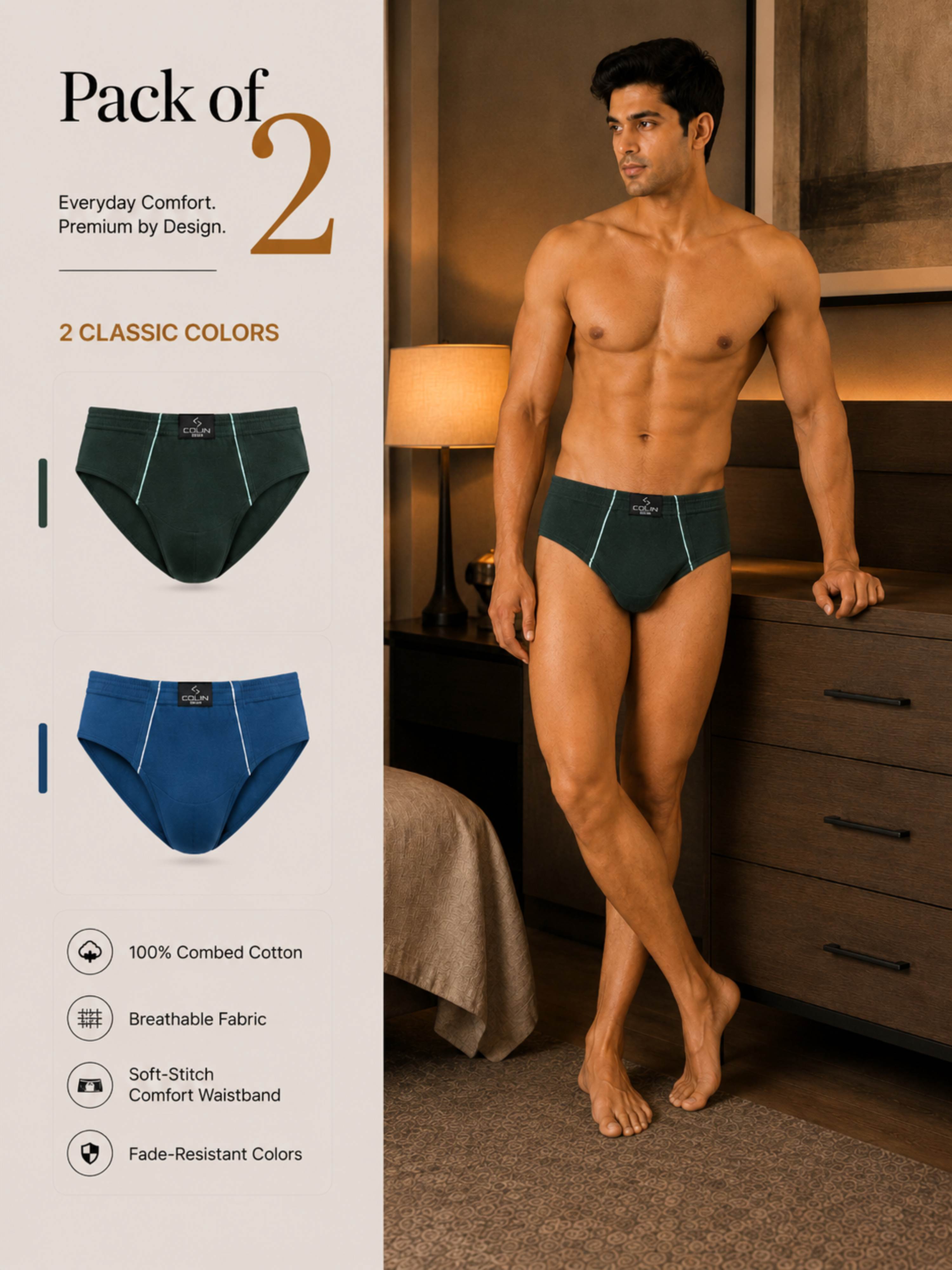 Colin Classic Brief 2 Pcs Pack