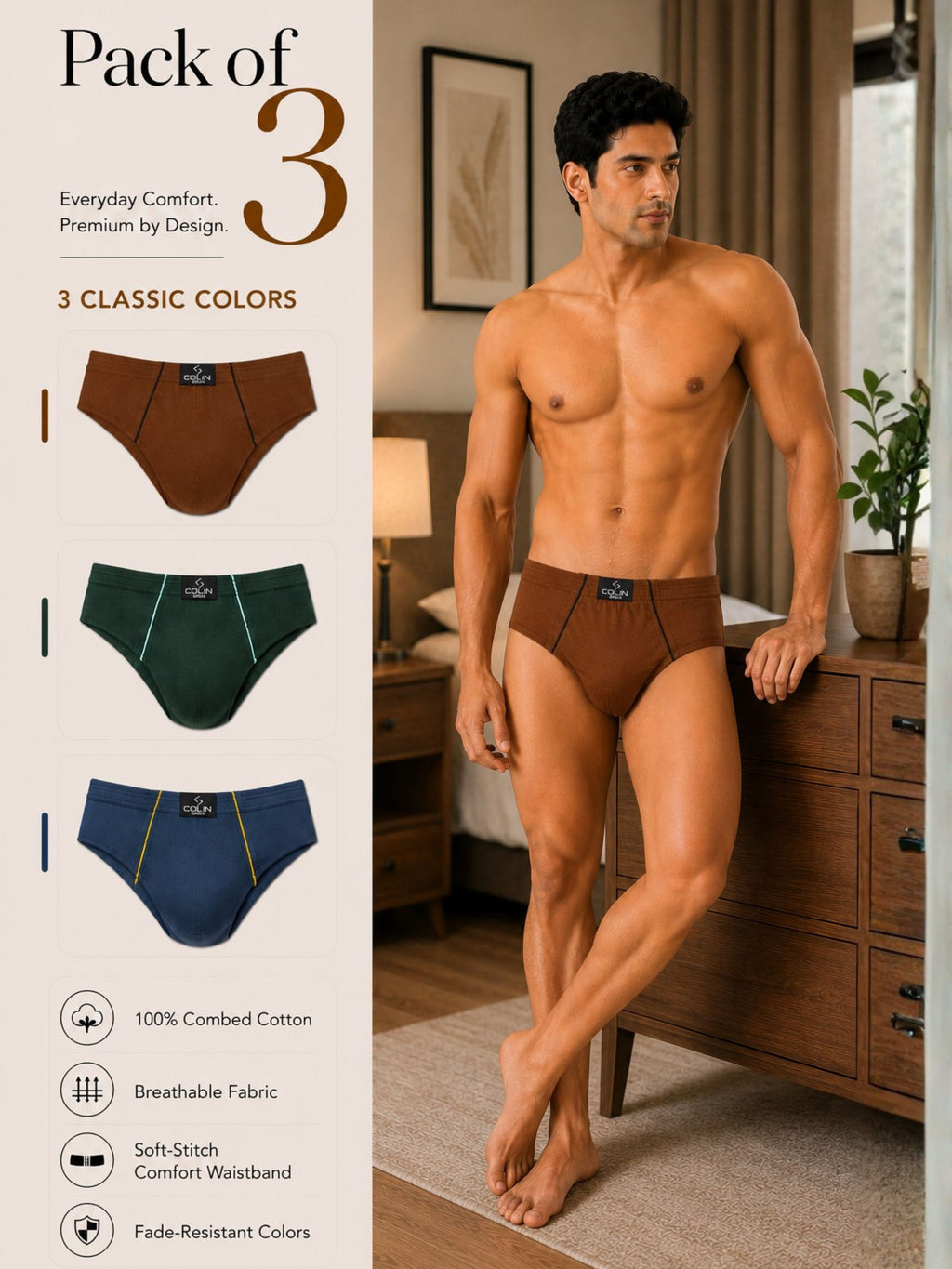 Colin Classic Brief 3 Pcs Pack