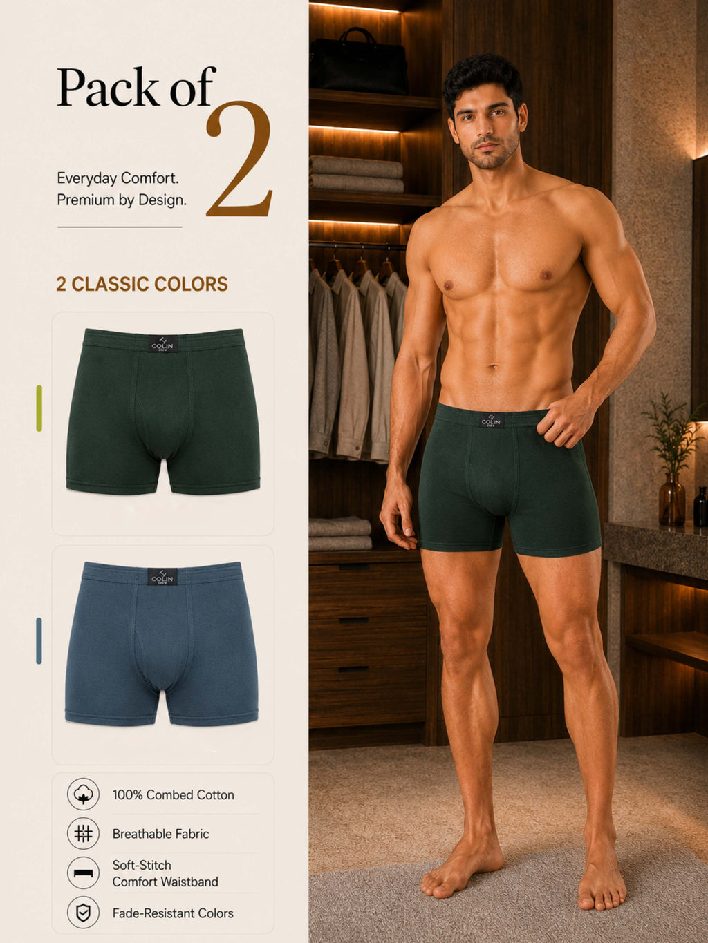 Colin Classic Trunk 2 Pcs Pack