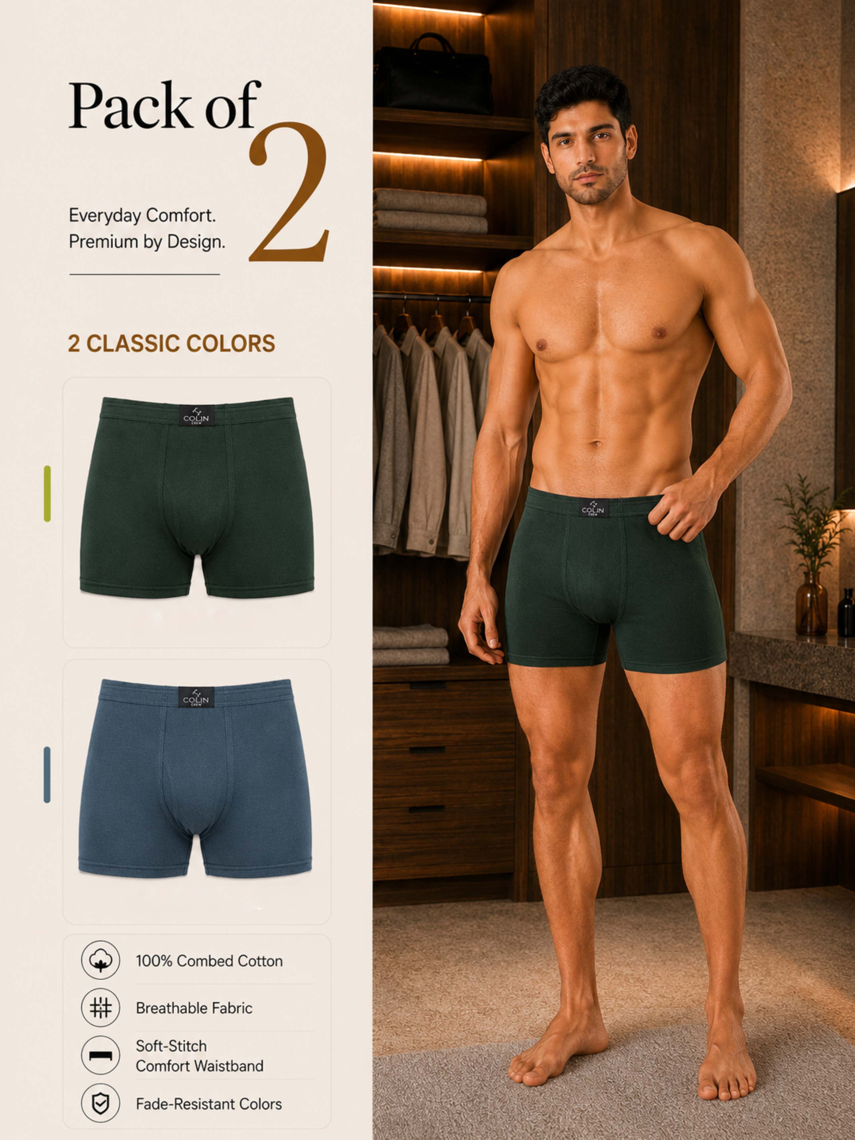 Colin Classic Trunk 2 Pcs Pack
