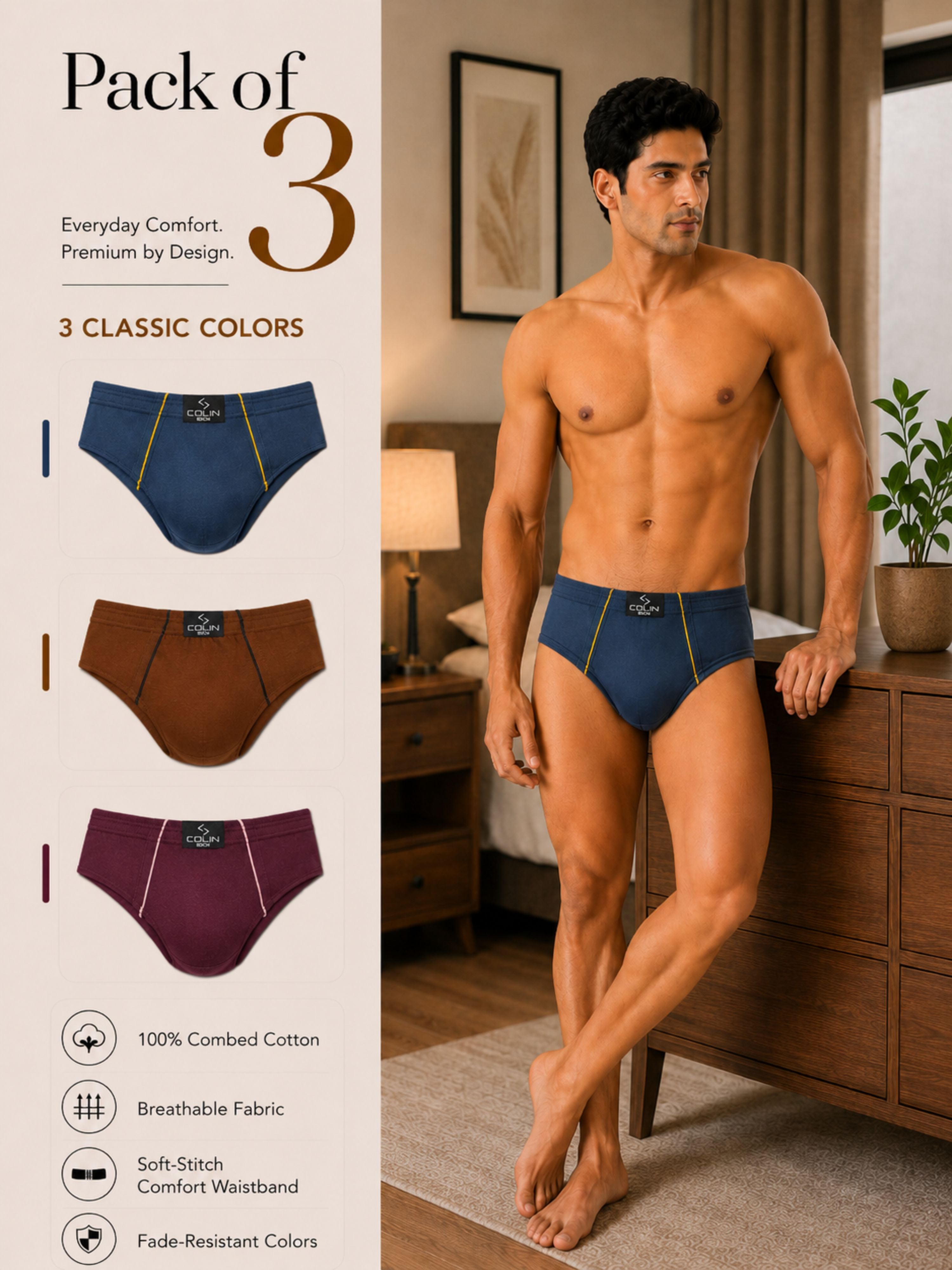 Colin Classic Brief 3 Pcs Pack