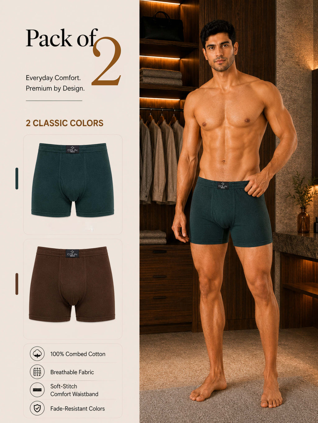 Colin Classic Trunk 2 Pcs Pack