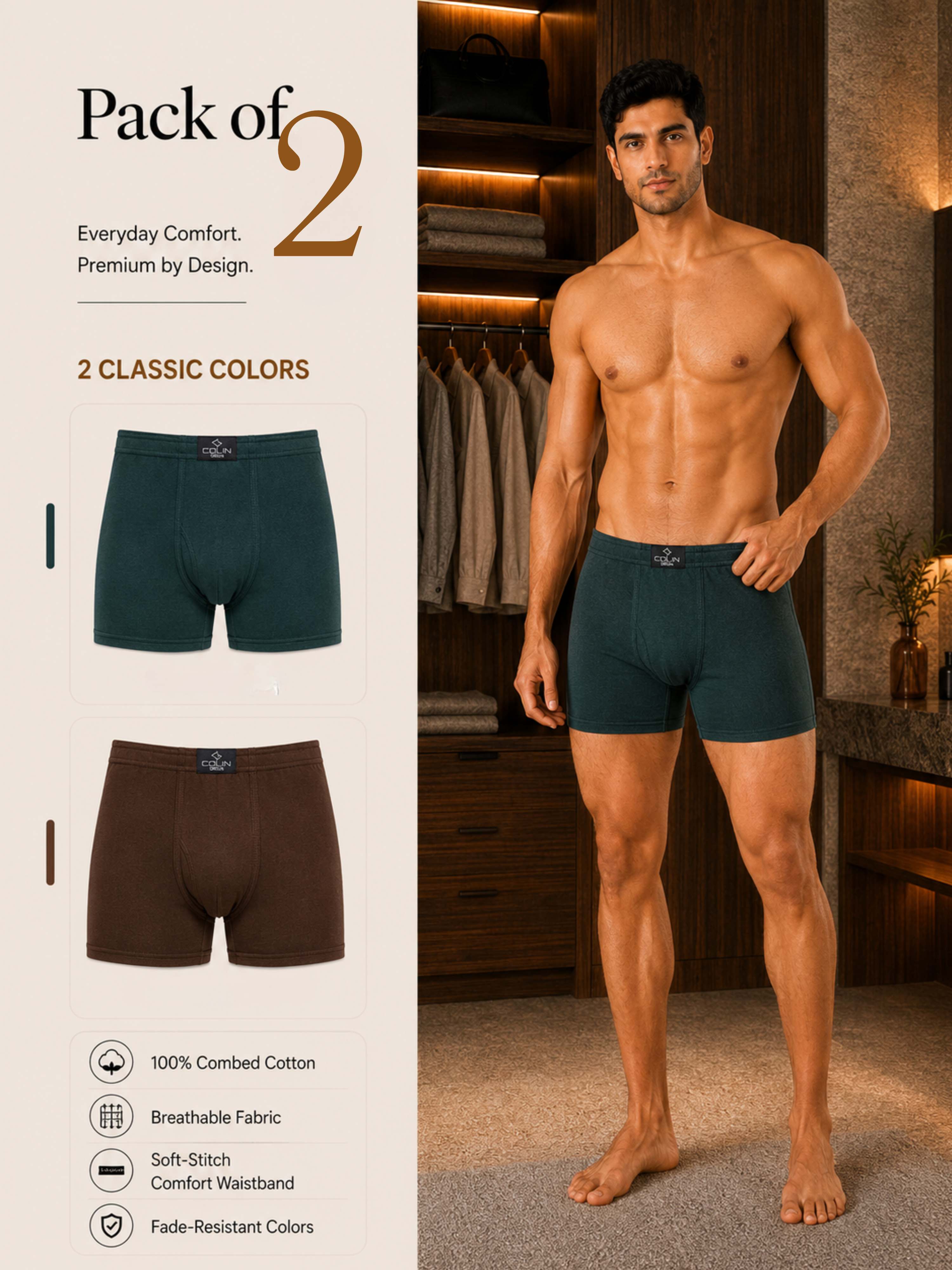 Colin Classic Trunk 2 Pcs Pack