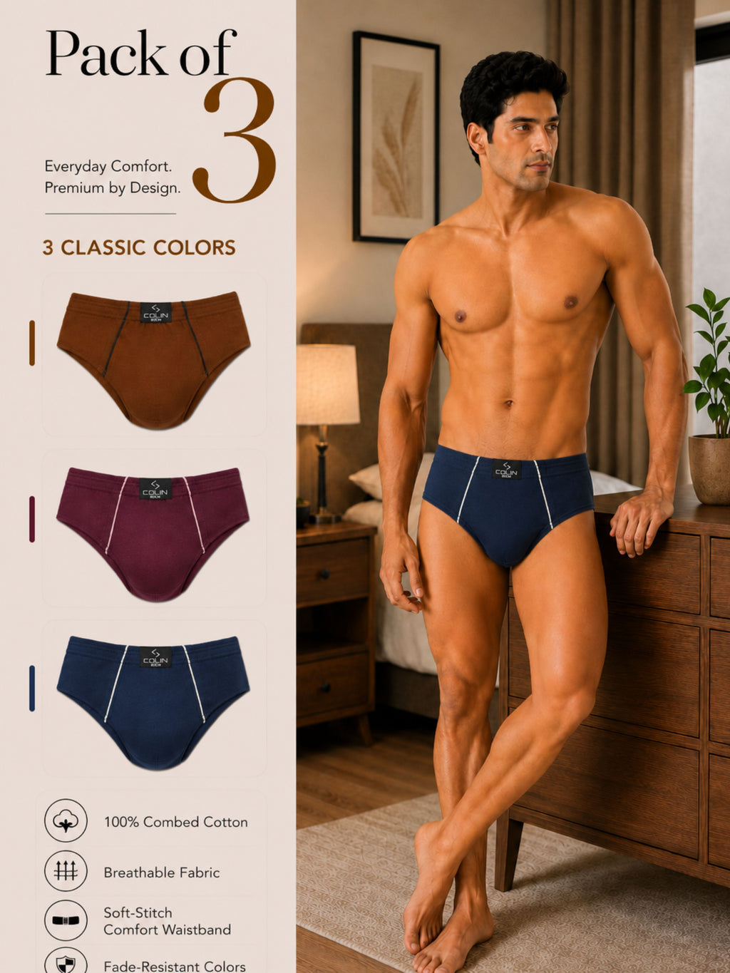 Colin Classic Brief 3 Pcs Pack