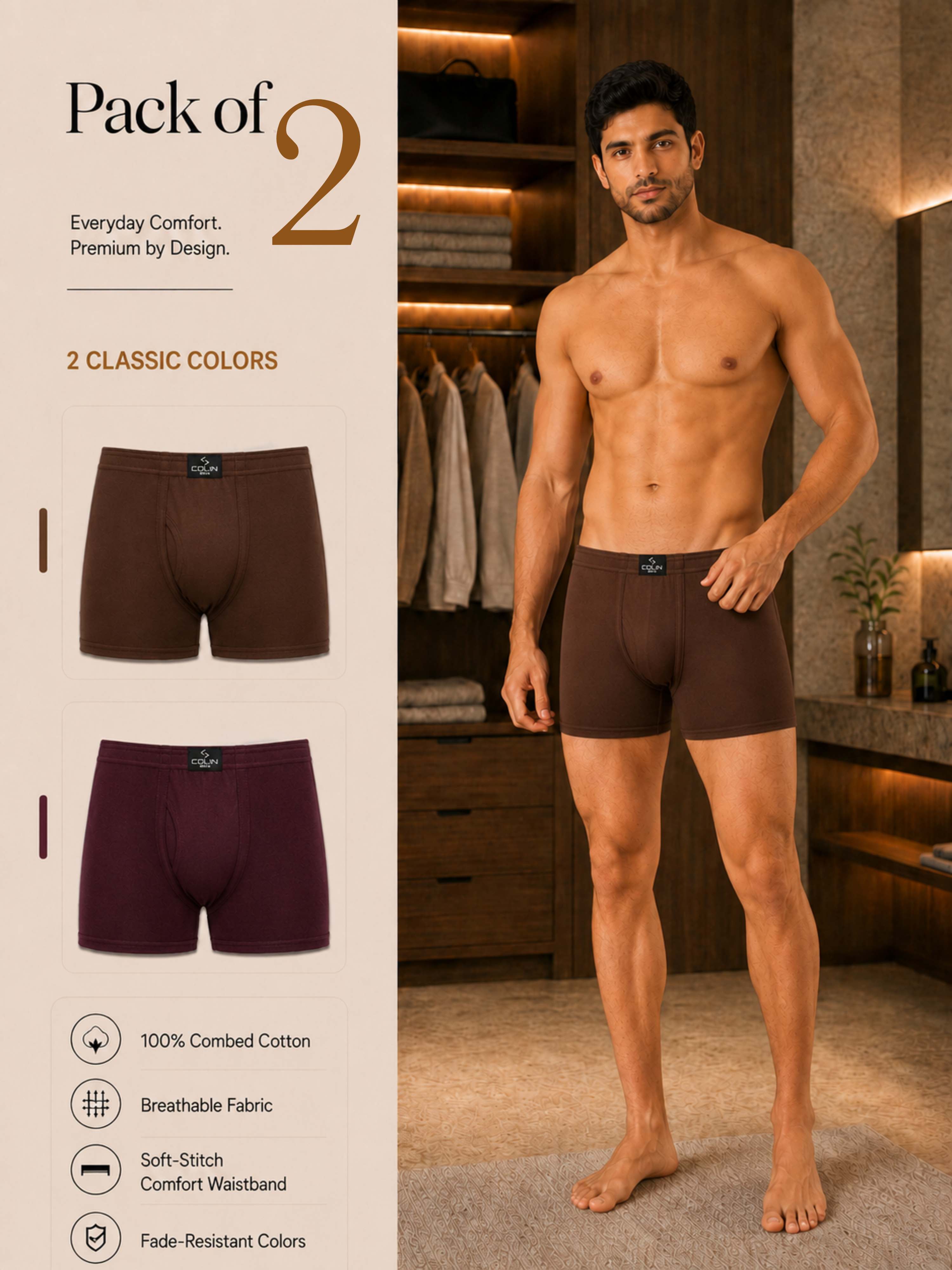 Colin Classic Trunk 2 Pcs Pack