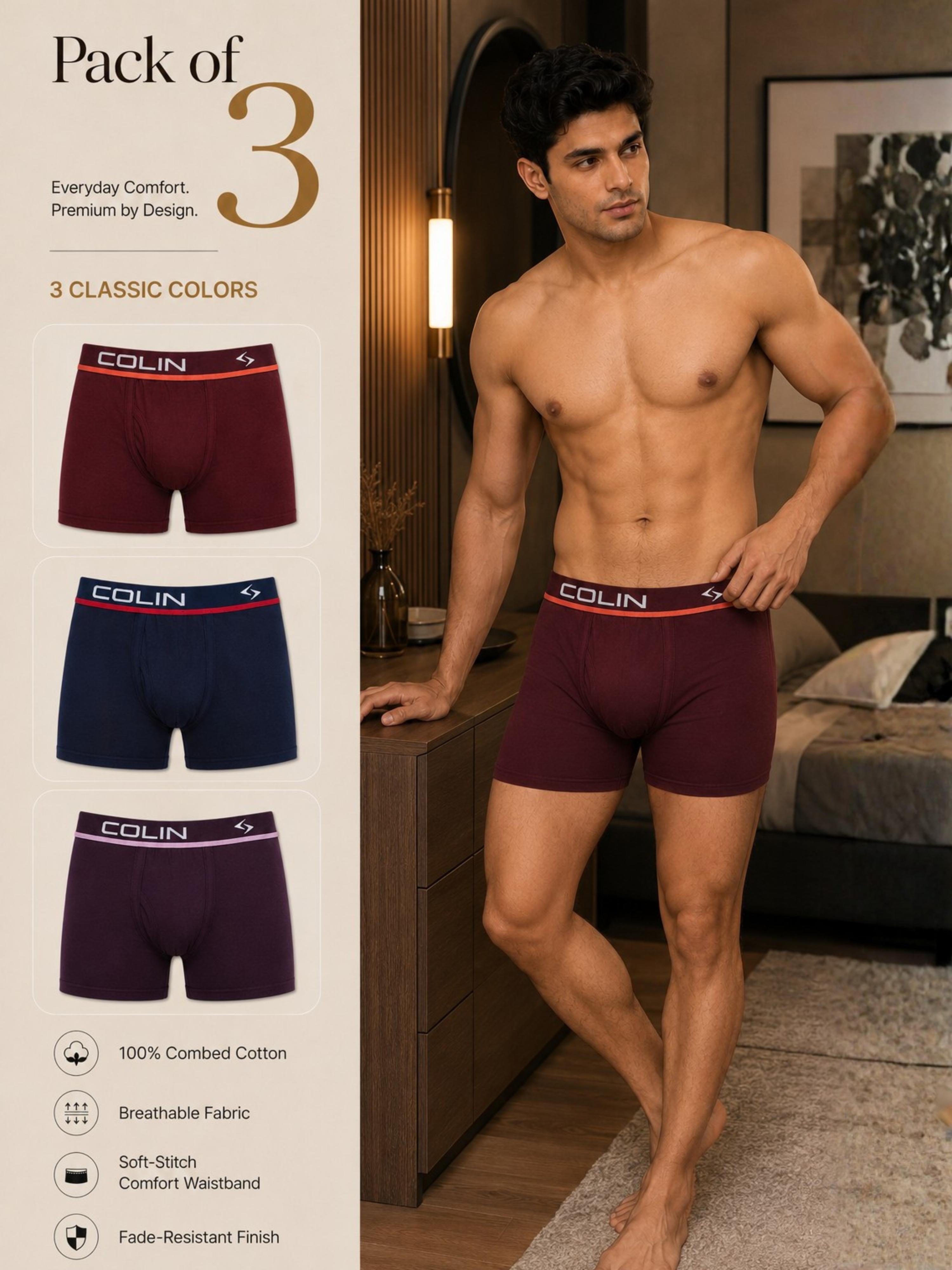 Colin Active Trunk 3 Pcs Pack