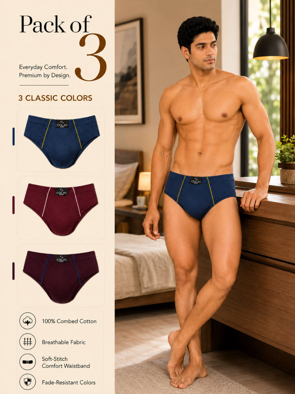 Colin Classic Brief 3 Pcs Pack