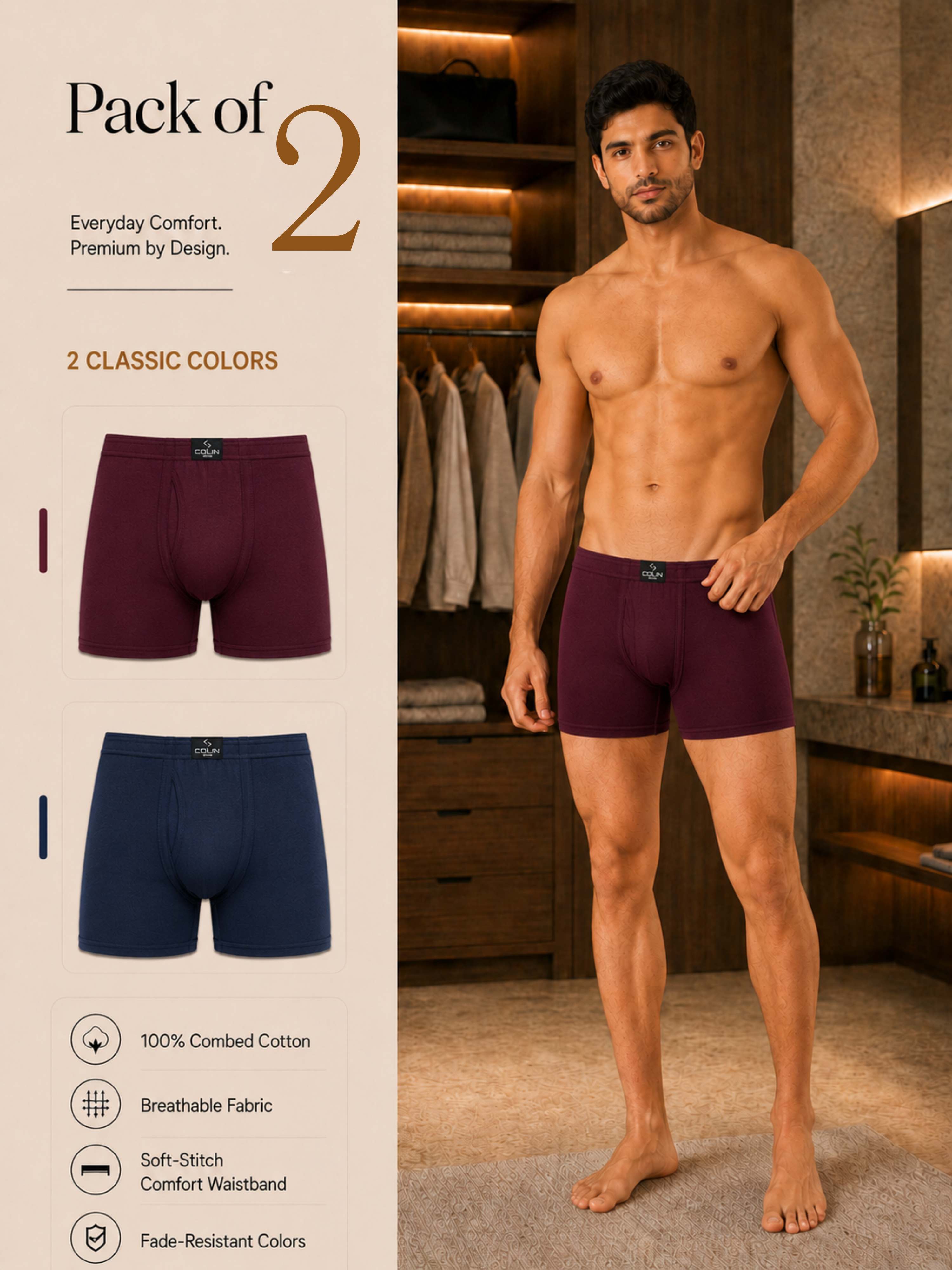 Colin Classic Trunk 2 Pcs Pack