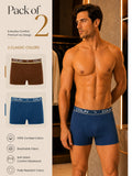 Colin Active Boxer 2 Pcs Pack - Brown Front View