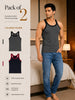 Colin Gold Gym Vest 2 Pcs Pack