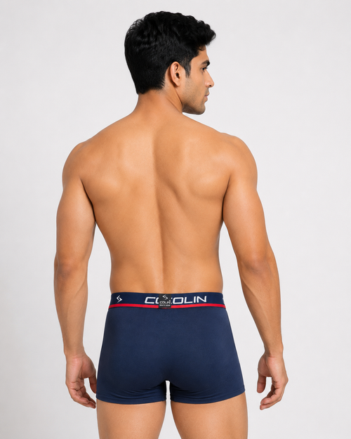 Colin Active Boxer 2 Pcs Pack - Teal Blue Back View