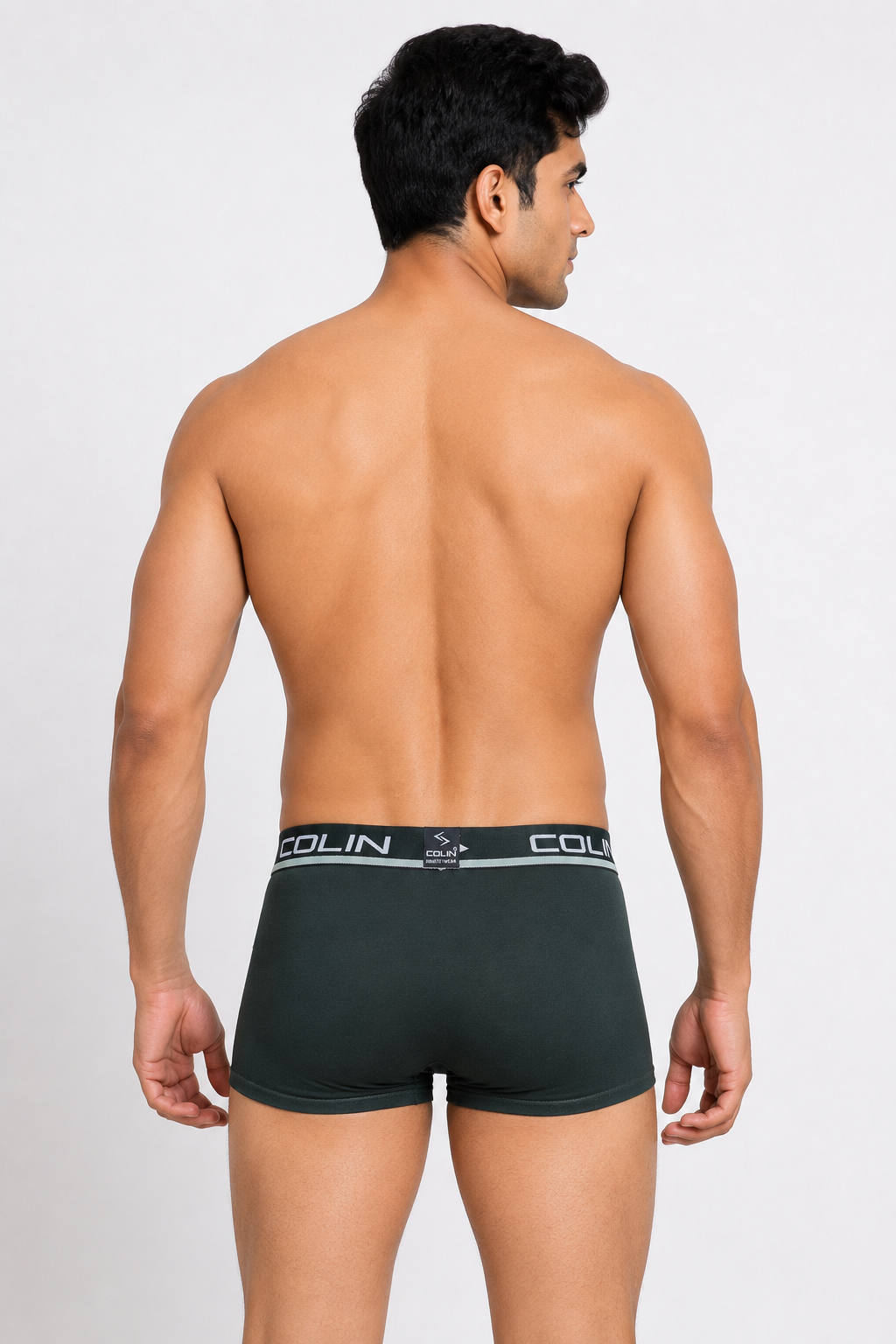 Colin Active Boxer 2 Pcs Pack - Dark Green Back View