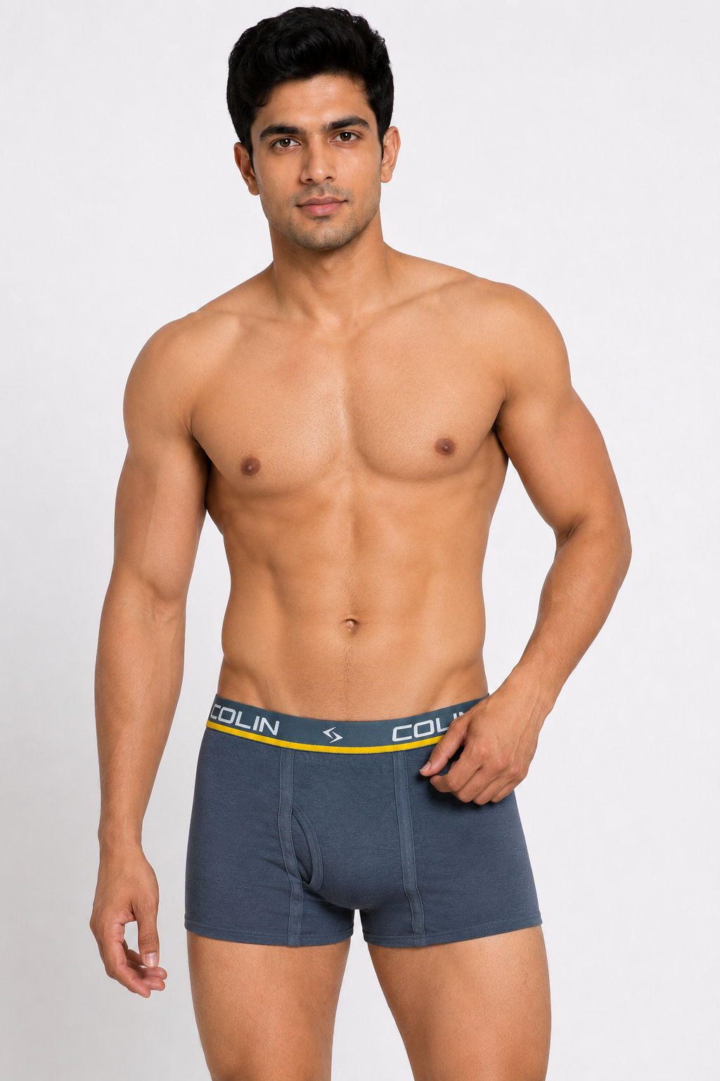 Colin Active Boxer 2 Pcs Pack - Steel Blue Back View