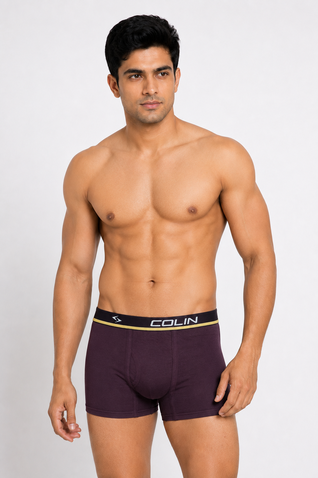 Colin Active Boxer 2 Pcs Pack - Wine/Purple Back View
